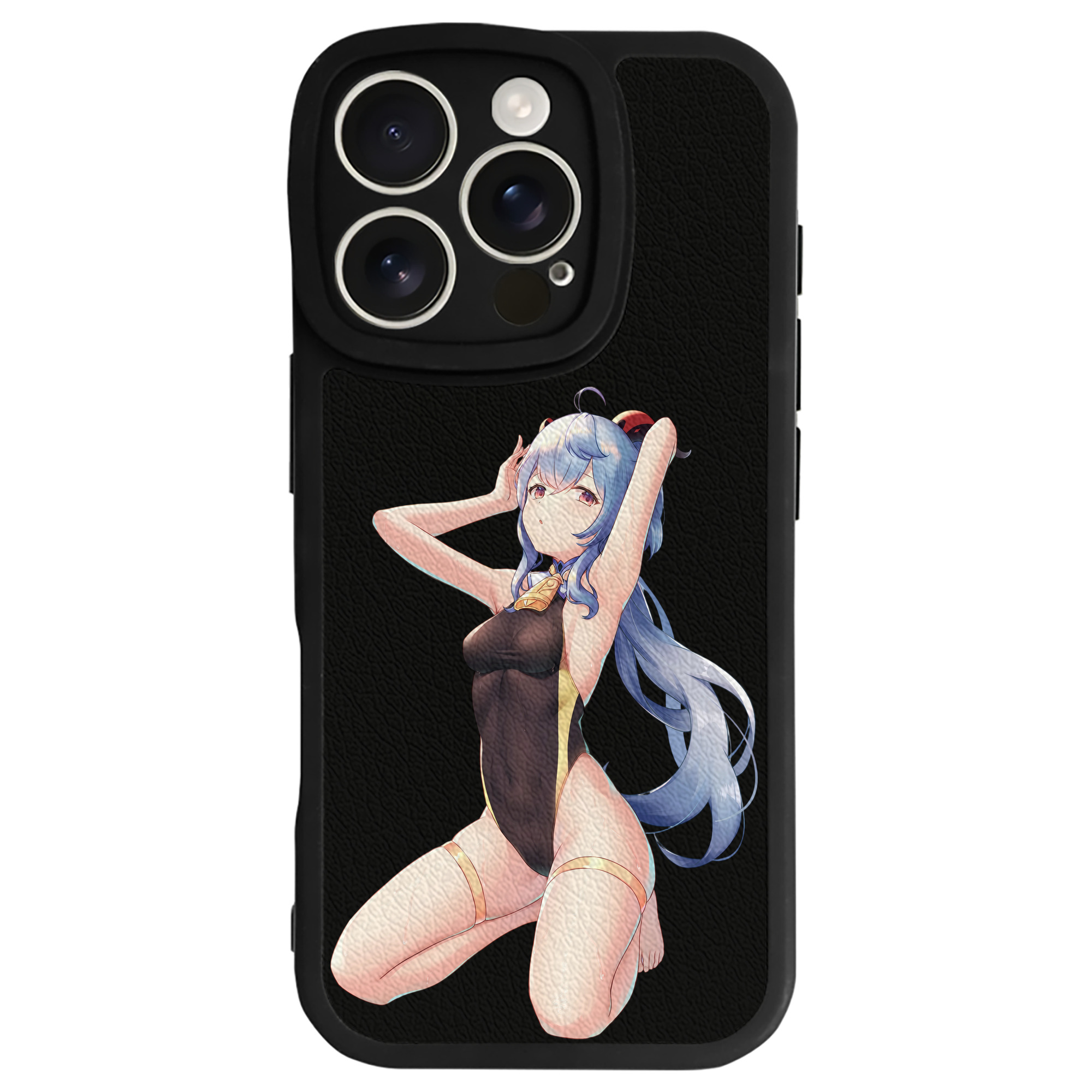 げんし神 甘雨 かんう genshin Ganyu 【iPhone 16シリーズ対応】シリコンスマホケース（レザー調） 材質：シリコン